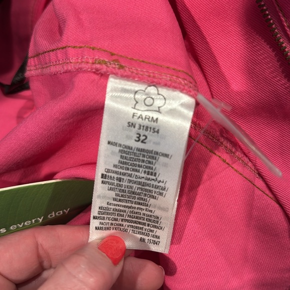 FARM Rio Vibrant Blue Button-Detail Pants - Picture 6 of 12